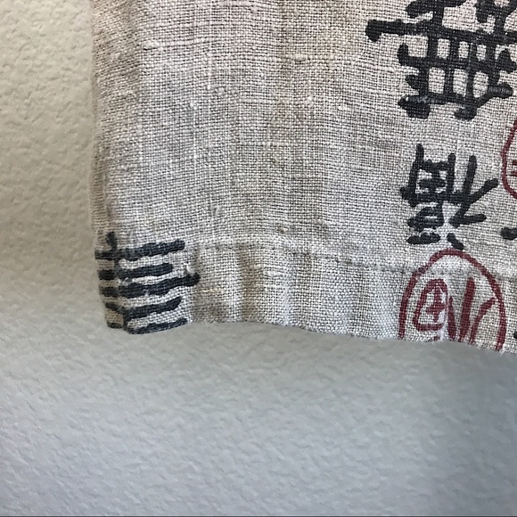 Vintage woven Chinese letters vest - Picture 5 of 8